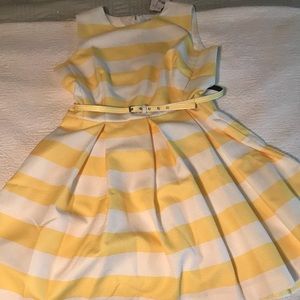 Plus Striped Tailored Dress